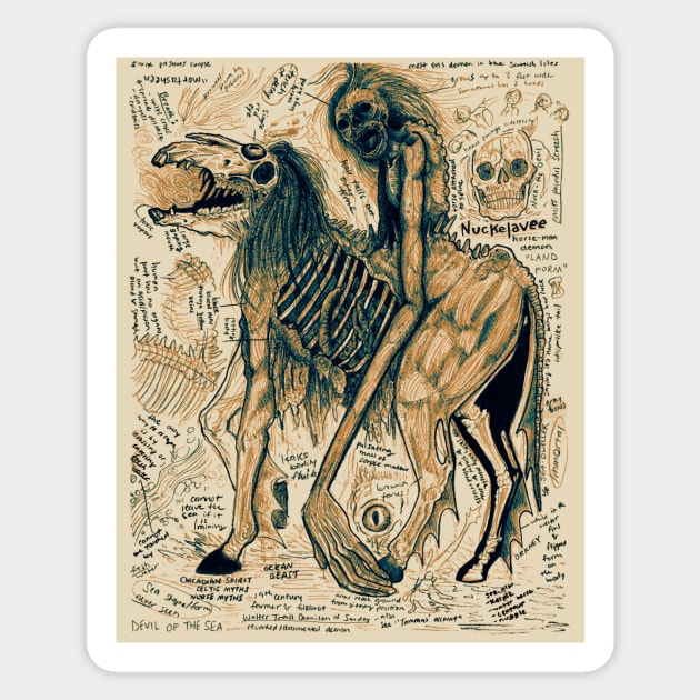 Nuckelavee - Wilting Sticker by Ballyraven